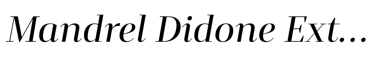 Mandrel Didone Extended Medium Italic